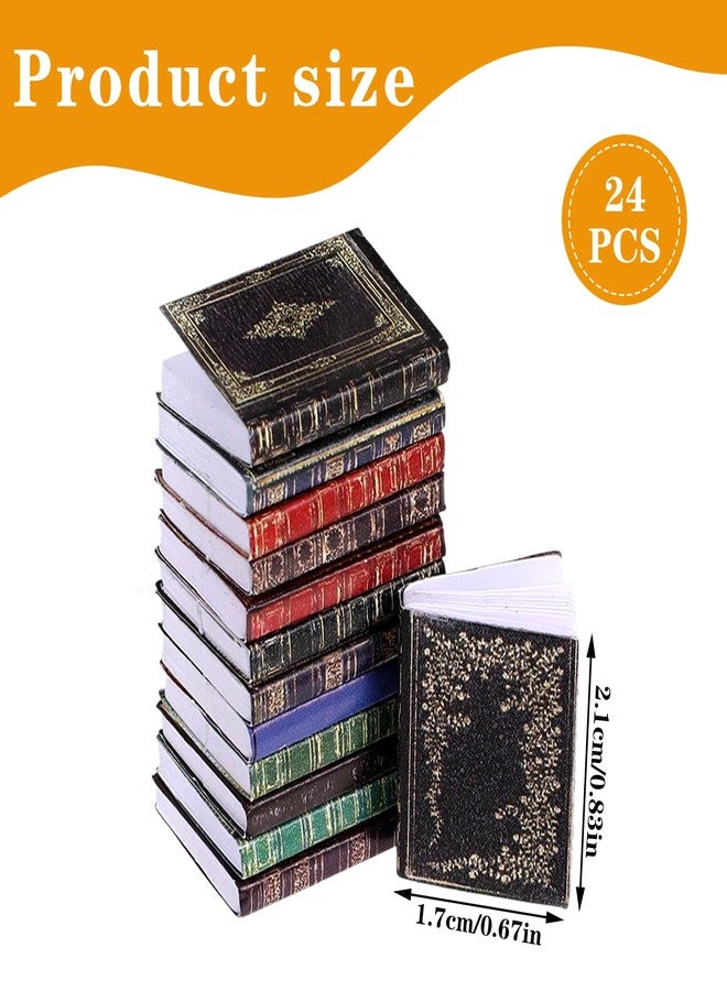 KFHENSOMR 24pcs Mini Books1:12 Scale Miniatures Dollhouse Tiny Book Model Assorted Doll House Accessories Small Books Decoration Dollhouse Decor Toy DIY Crafting Supplies (8 Style) - Image 2